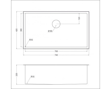 Кухонная мойка EMAR EMB-133 PVD Nano Satine