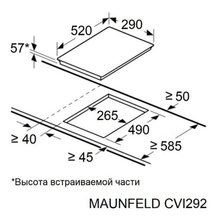 Варочная поверхность MAUNFELD CVI292BG