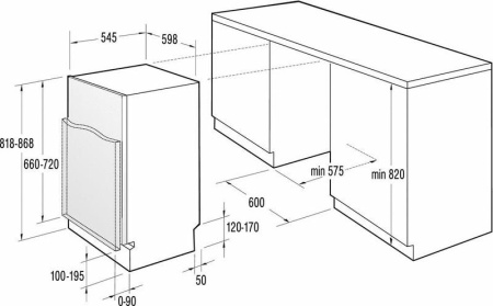 Посудомоечная машина GORENJE GDV 654 X