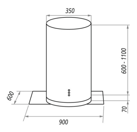 Вытяжка MAUNFELD berta plus 90  inox glass