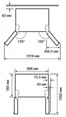 Холодильник Samsung RF905QBLAXW серебристый