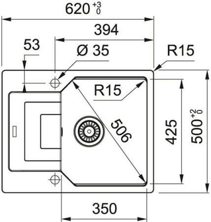 Кухонная мойка FRANKE UBG 611-62 сахара (114.0612.253)