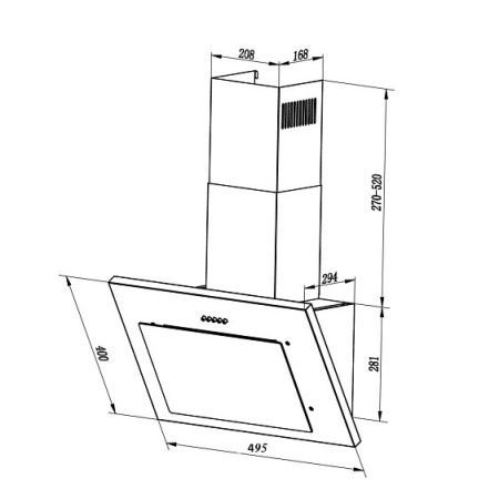 Вытяжка HOLBERG Delta 500BL