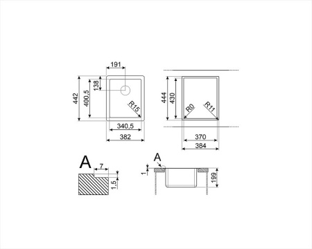 Кухонная мойка SMEG VFU34SFR