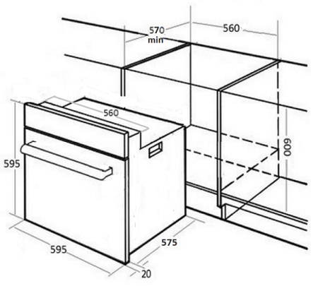 Духовой шкаф MONSHER MOER 6091 C