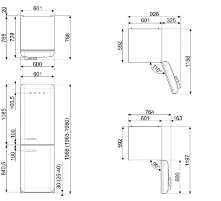 Холодильник SMEG FAB32RBL6