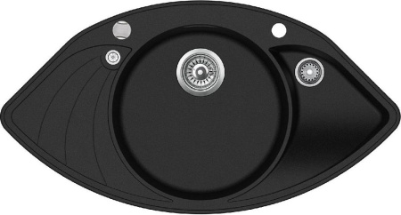Кухонная мойка AQUASANITA Papillon SCP151AW (black metallic 601)