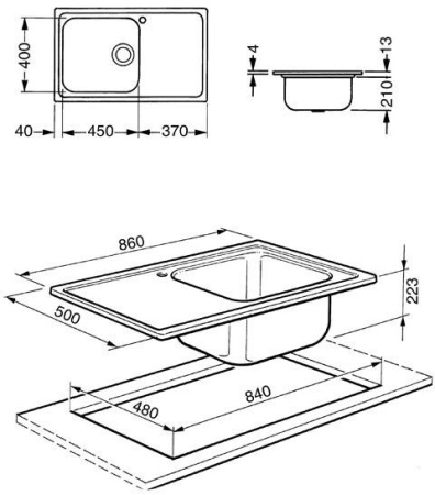 Кухонная мойка SMEG lg861s