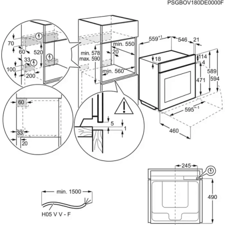 Духовой шкаф ELECTROLUX LOB9S3XZ