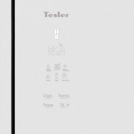 Холодильник TESLER RFD-361I WHITE GLASS