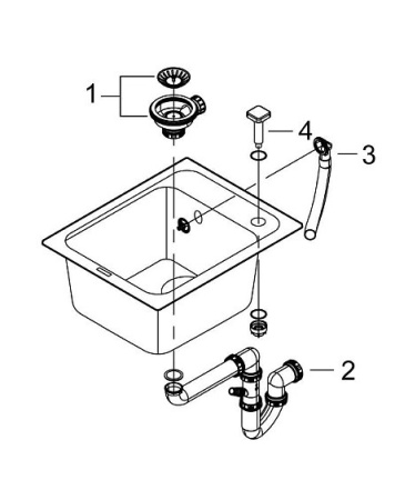 Кухонная мойка GROHE K700 черный гранит 31650AP0