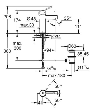 Смеситель GROHE Essence+ 32898001