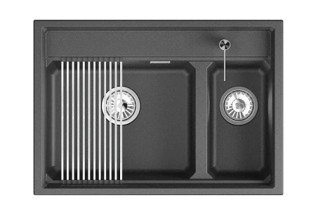 Кухонная мойка GRANULA KS-7302i черный