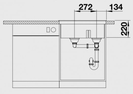 Кухонная мойка BLANCO PLEON 6 Split SILGRANIT PuraDur жемчужный гранит 521692