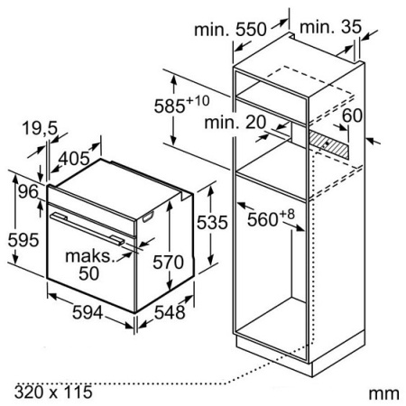 Духовой шкаф BOSCH HBG5370S0