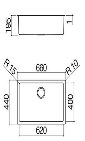 Кухонная мойка BARAZZA 1X6240I