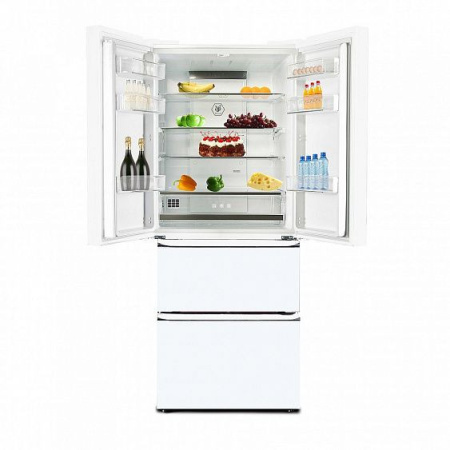 Холодильник TESLER RFD-361I WHITE GLASS