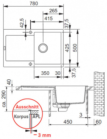 Мойка FRANKE 114.0313.269  mrg 611-78 миндаль
