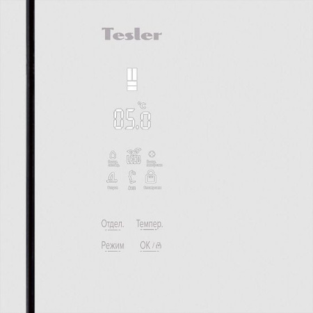 Холодильник TESLER RFD-361I WHITE GLASS