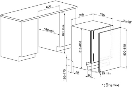 Посудомоечная машина SMEG STLA825A-1