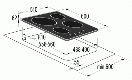 Поверхность GORENJE ec 630 rbr
