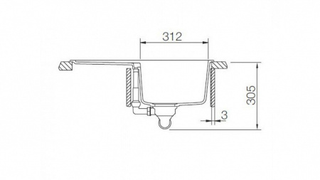 Мойка SCHOCK 700573  manhattan 40 d cristalite корз.клапан 640x510 оникс