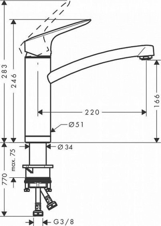 Смеситель HANSGROHE Logis 71833000