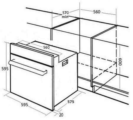 Духовой шкаф MONSHER MOER 6091 C