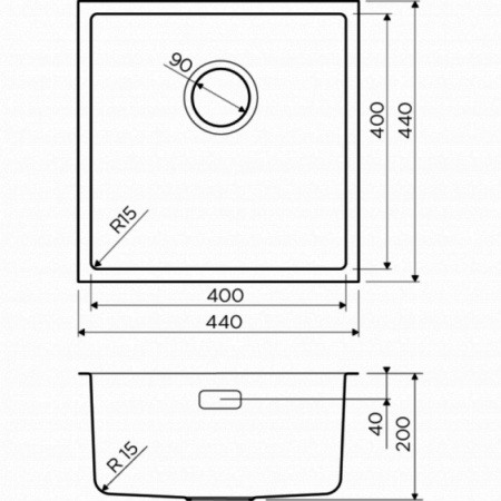 Кухонная мойка Omoikiri Tadzava44-U-IN