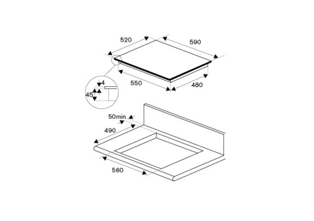 Варочная поверхность BERTAZZONI P604IM2B2NE-20