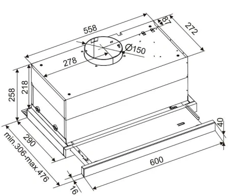 Вытяжка GORENJE TH60E8SGB