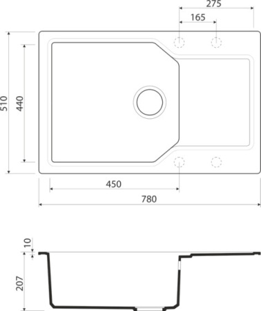 Мойка OMOIKIRI Yonaka 78-LB-BL Artgranit/черный 4993341