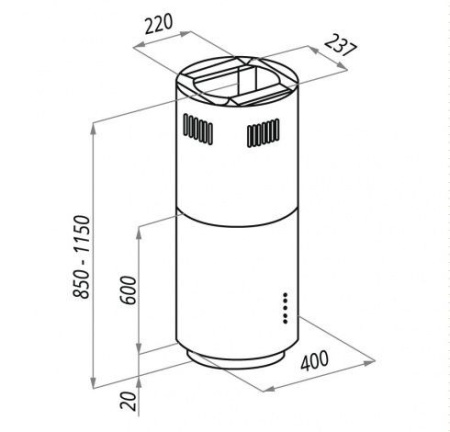 Вытяжка Maunfeld Lee WALL 40 WH