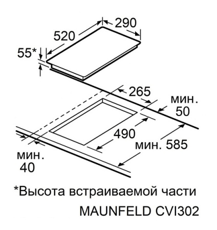Варочная поверхность MAUNFELD CVI302EXBK