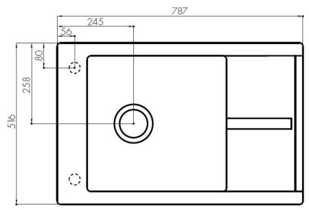 Кухонная мойка АКВАТОН Делия 78 1A715132DE210 графит