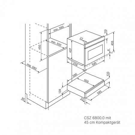 Выдвижной ящик KUPPERSBUSCH CSZ 6800.0