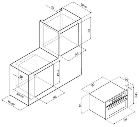 Духовой шкаф FORNELLI fea 60 duetto mw ix