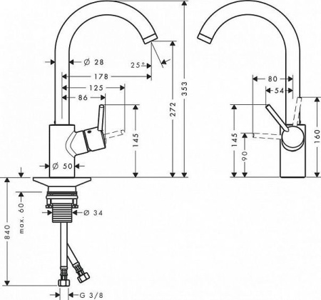 Смеситель HANSGROHE Talis S 14870000 хром