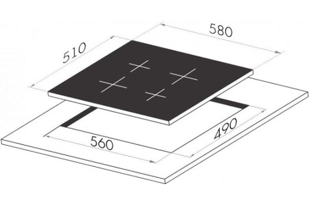 Электрическая поверхность MAUNFELD MVI59.4HZ.2BT-WH