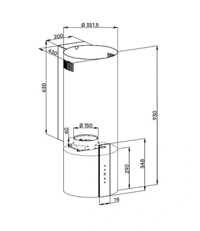 Вытяжка KUPPERSBERG WL-MOTUBA 35 X