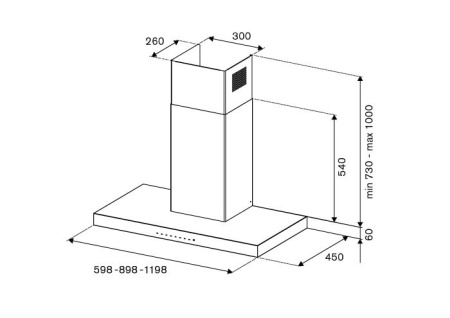 Вытяжка BERTAZZONI KT90P1ANT
