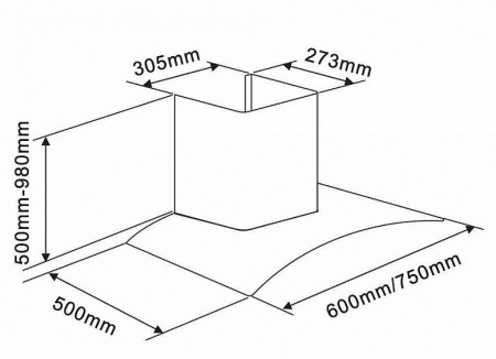 Вытяжка MAUNFELD ANCONA Plus A 60 нержавейка