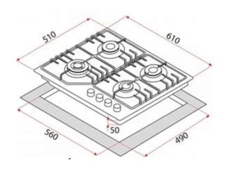 Варочная поверхность KONIGIN Blaze 604 BM