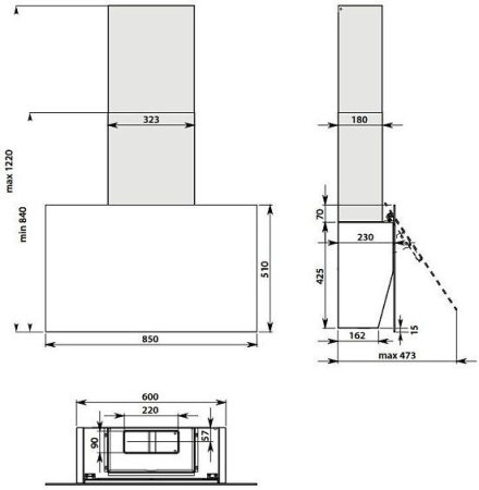 Вытяжка FALMEC COVER 85 STONE (CCFN85.E0P2#ZZZR460F)
