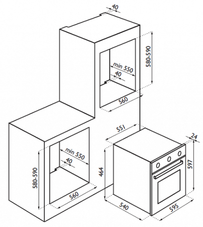 Духовой шкаф ARDESIA HX 020 FGX