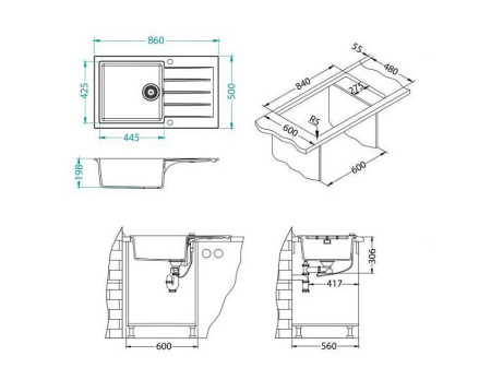 Кухонная мойка ALVEUS GRANITAL CADIT 40 TERRA - G22