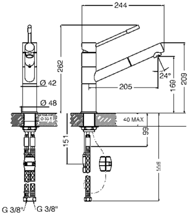 Смеситель SMEG md12-cr