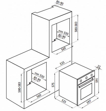 Духовой шкаф ARDESIA OBC 606 I