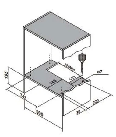 Вытяжка MEFERI SLIDEBOX90BK POWER