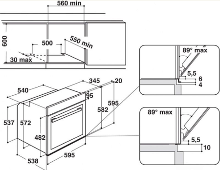 Духовой шкаф  WHIRLPOOL akzm 6610 wa